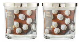 Sonoma Almond Snowballs Scented Candle 14 oz- Almond Peppermint Cookies Lot of 2 - £30.10 GBP