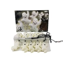 Vintage Dancing Ghosts Skeleton 10 String Lights White Halloween Indoor ... - $18.76