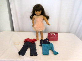 American Girl Doll Pleasant Company Samantha in Lace Floral Peach Dress + Clothe - £51.10 GBP