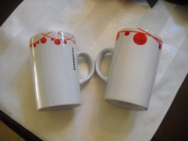 * 2 Starbucks Coffee Cup Mug 2012 Christmas Holiday String of Red Ornament - $23.52