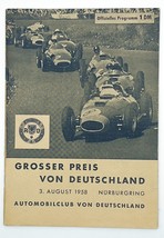 Grosser Preis Von Deutchland 3, August 1958 Nurburgring Programme - £185.32 GBP