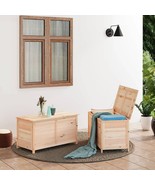 vidaXL Cushion Box Natural wood Solid Fir Wood Medium Cushion Box - €135,15 EUR
