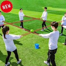 Teamwork Game Pull Rope Track Catch the Ball Team Building Game Outdoor Sport - £26.56 GBP