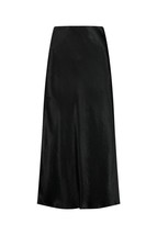 NWT Vince Satin Side Slit Slip Midi in Black A-line Skirt M $295 - £88.73 GBP