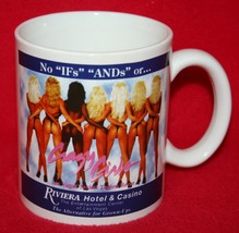 Vintage RIVIERA HOTEL &amp; CASINO No Ifs Ands Or Crazy Girls Topless COFFEE... - £15.79 GBP