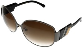 Marc Jacobs Sunglasses Women Dark Ruthenium Round Brown MJ210/K/S TIG02 - £81.47 GBP
