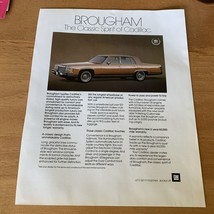 Cadillac Brougham Luxury Sedan Car 1987 Vintage Print Ad Original - $9.49