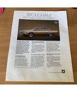 Cadillac Brougham Luxury Sedan Car 1987 Vintage Print Ad Original - $9.49