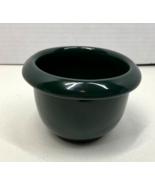 Frankoma Custard Cup Dish Dark Green Pottery Clay 2.5&quot; Tall x 3&quot; Wide Vi... - £6.35 GBP