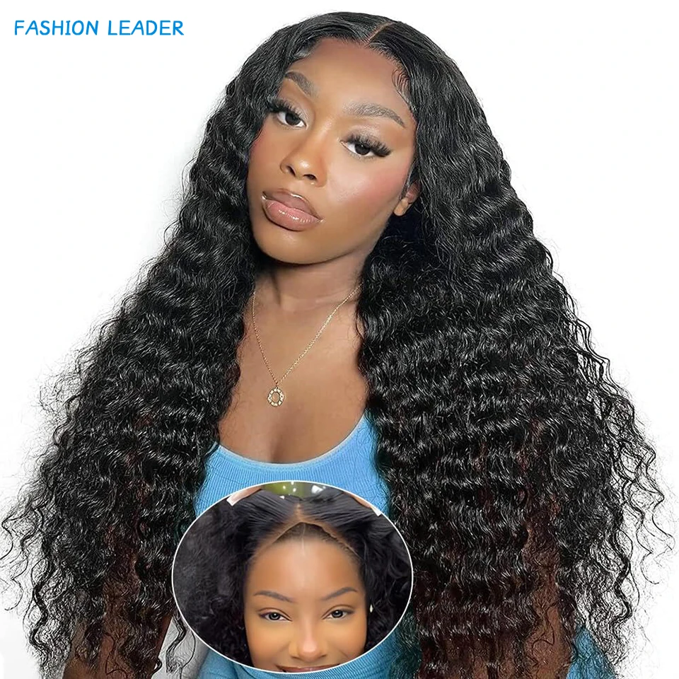Deep Wave Wear And Go Glueless Human Hair Wig 6x6 Lace Closure Glueless Wigs - £37.14 GBP+