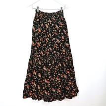 Free People Maxi Skirt Floral Black Size XS UK 8-10 NEW - $34.80