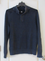 Rock &amp; Republic Sweater NAVY4-Button L/S Men&#39;s Sz XL NWT MSRP$72 SEXY! - $484.29 MXN