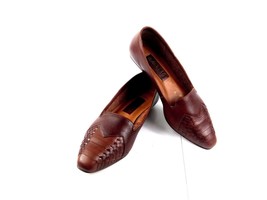 Ipanema Women Shoes Brown 8M Woven Leather Slip On Casual Comfort Ballet... - $27.54