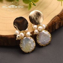 100% Fresh Water White Pearl Clip On Earrings For Women Girl Lovers&#39; Cute Luxury - £38.01 GBP