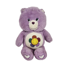 13&quot; Care Bears Purple Harmony Flower Glow A Lot Stuffed Animal Plush Toy 2006 - £33.64 GBP