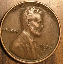 1930D Usa Lincoln Wheat One Cent Penny Coin - £1.37 GBP