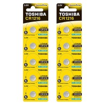 Toshiba CR1216 3V Lithium Coin Cell Battery Pack of 10 - £5.98 GBP+