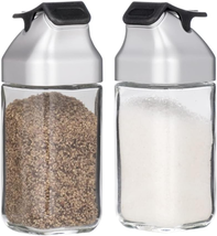 Glass Salt and Pepper Shakers Set with Moisture Free Plastic Flip Lid fo... - $14.77