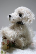 Big Teddy Dog/Collectible teddy dog/Realistic dog toy/Soft sculpture dog/White p - £166.36 GBP