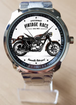 Motorcycle Bike Retro Racing Vintage Art Stylish Quality Wrist Watch  - £28.06 GBP