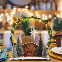 Cinnvoice LED Wooden Nativity Set Christmas Decoration Indoor Tabletop D... - $255.75 MXN