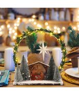 Cinnvoice LED Wooden Nativity Set Christmas Decoration Indoor Tabletop D... - $255.75 MXN