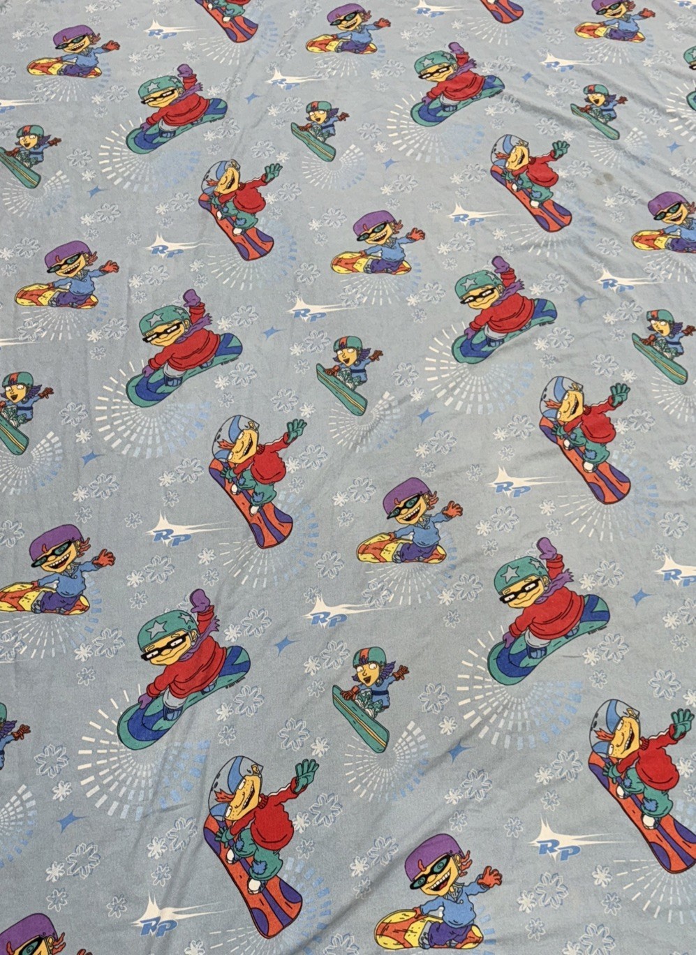 Nickelodeon Vintage Rocket Power Snowboarding Bed Sheet Rare 2001 Viacom Item image 9