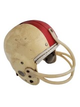 Vintage  Hutch Football Helmet  660T 6 7/8   Red Stripe White 7 USA - £52.09 GBP