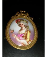 Marie Antoinette Hand Painted RK Dresden Porcelain Crown Mark Cameo Styl... - $550.00