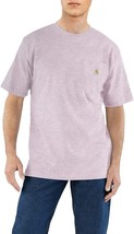 Carhartt Pocket T Shirt Mens M Light Purple Nep Loose Fit Heavyweight LO... - £19.29 GBP