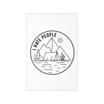 Personalized Black and White Camping Scene Wall Decal - I Hate People - Any Size - $29.87+