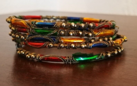 Indian Jewelry Bangles Set for Women 2.6 Vintage Bracelets Tribal Ethnic... - £12.16 GBP