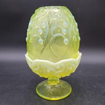 Fenton Fairy Lamp Lily of the Valley Opalescent ~SPICY~ Uranium Vaseline... - $346.49