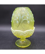 Fenton Fairy Lamp Lily of the Valley Opalescent ~SPICY~ Uranium Vaseline... - $475.39 CAD