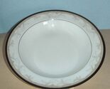 Waterford Brocade Rim Soup Bowl 9" Platinum Trim Bone China New - $42.90