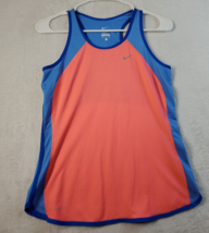 Nike Tank Top Womens Small Blue Orange 100% Polyester Sleeveless Round N... - £10.33 GBP