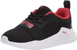 Puma Wired Run Boys Fade Ps Size Us 3C Uk 2 Black/Red - £29.63 GBP
