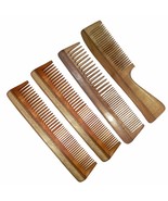 Handmade Eco-Friendly Neem Wood Combs Pack -4 Us