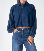 Elan Sonesta Denim Cropped Jacket Size M - $38.61