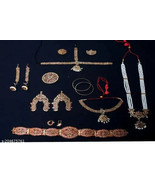 Kundan Harem Stone Ethnic Jewelry Set Earrings Choker bharatnatyam kempu... - £48.10 GBP