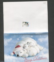 4 Polar Bear Themed Christmas Cards with Envelopes - $3.50