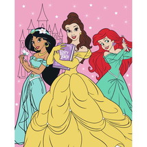 Disney Princess Jasmine Belle Ariel Baby Raschel Blanket 40 x 50 - £24.98 GBP