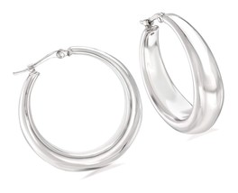 Ross-Simons Sterling Silver Graduated Hoop Earrings - $253.59