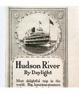1917 Hudson River Day Line Steamship Cruise NY Advertisement WW1 Era Shi... - $19.99