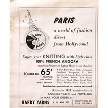 1957 Barry Yarns Hollywood California Advertisement Crafts Sewing Supply... - $19.99