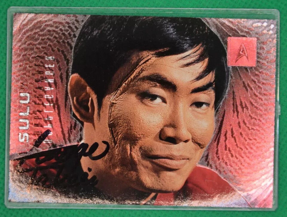 George Takei Sulu Hand Signed Autographed Mirror Mirror Card 30th Annive... - $60.66