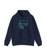 Shades Of Blue Madlib Art Long Sleeve Hoodie Graphic Print Crewneck Swea... - $41.52 CAD+
