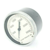 MOORE PRODUCTS 0-3000 PSI PRESSURE GAUGE, CALIBRATED FOR 3.00-15.00 PSI - £27.05 GBP