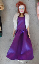 1990s Plastic Vinyl Disney Red Hair Character Girl Doll 8&quot; Tall - $17.82