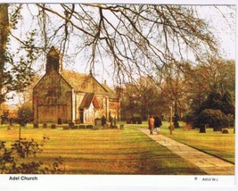 United Kingdom UK Postcard Leeds Adel Church Of St John The Baptist - £1.70 GBP